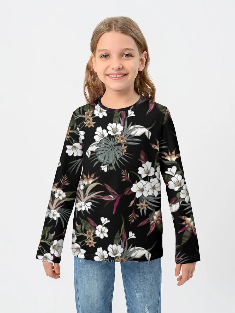 Children's cotton long sleeve shirt