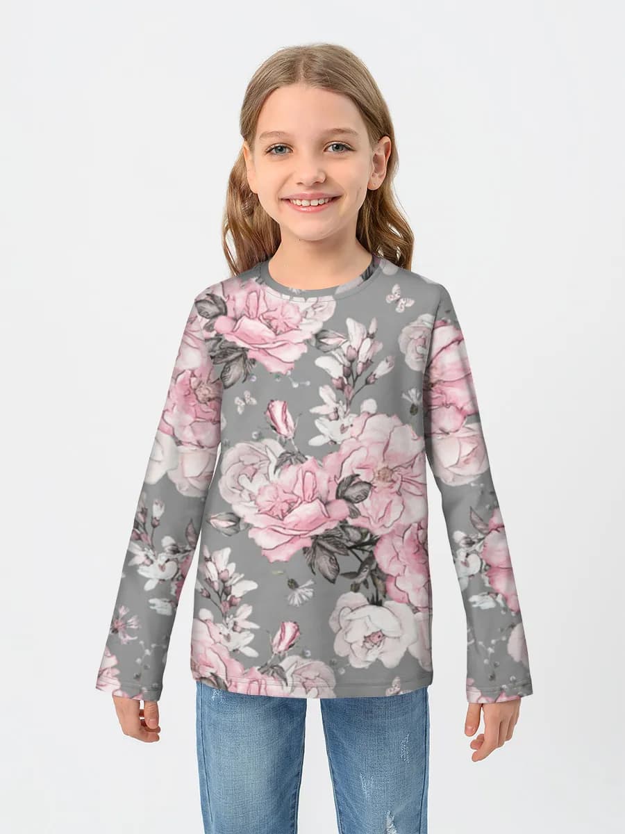 Children's cotton long sleeve shirt