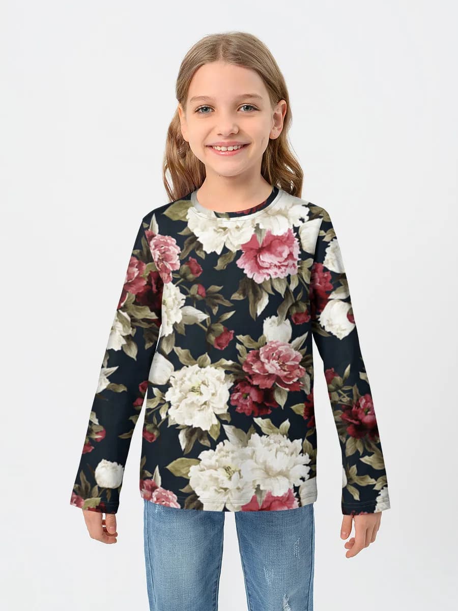 Children's cotton long sleeve shirt