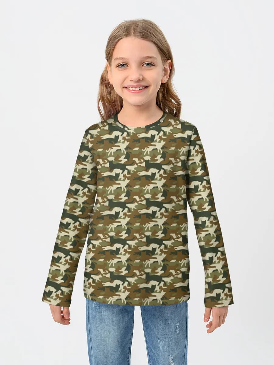 Children's cotton long sleeve shirt