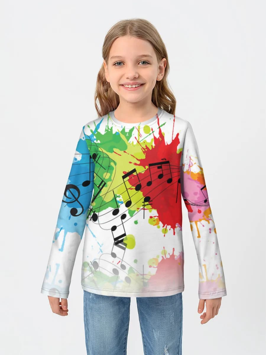 Children's cotton long sleeve shirt