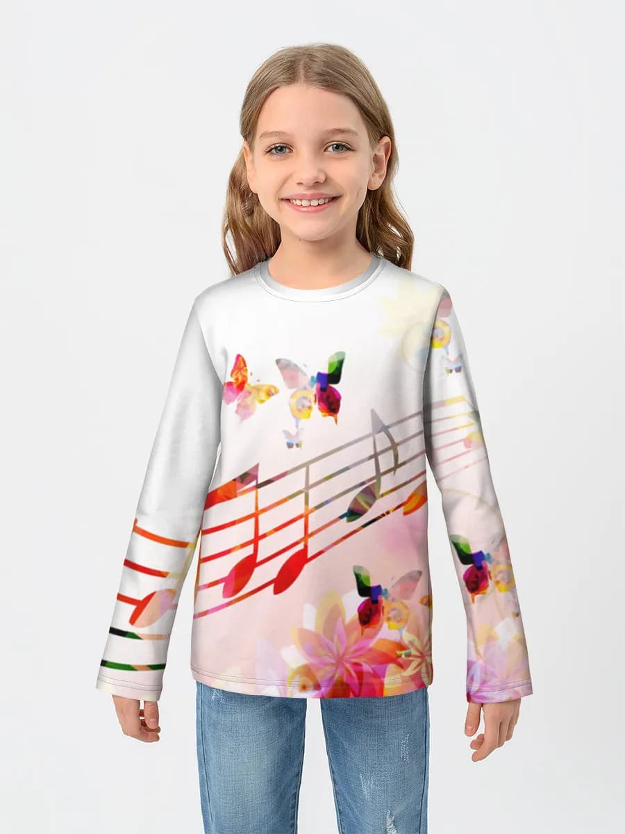 Children's cotton long sleeve shirt