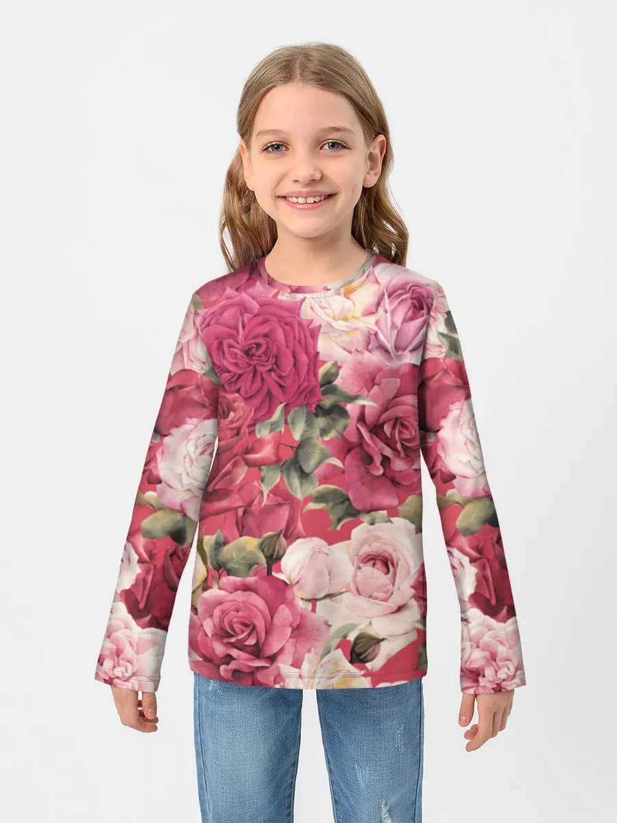 Children's cotton long sleeve shirt