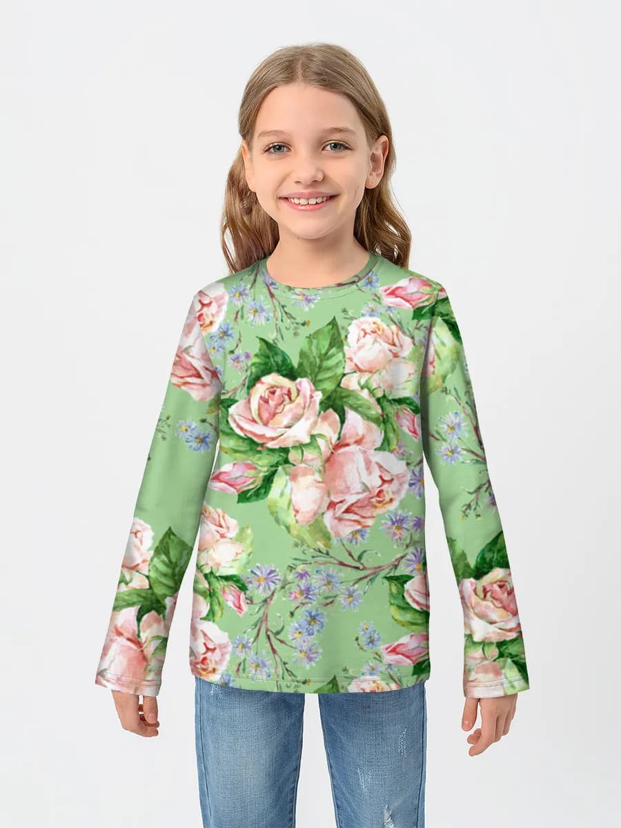 Children's cotton long sleeve shirt