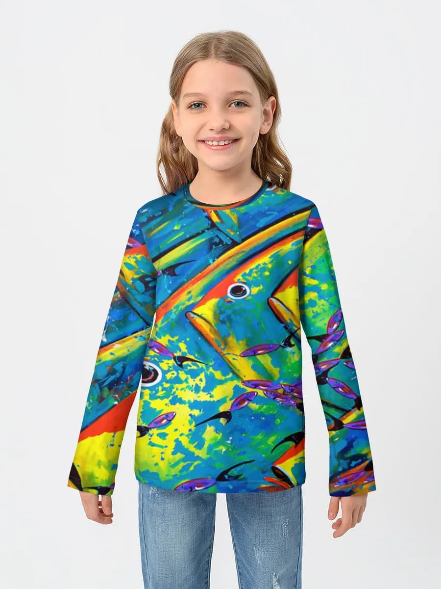 Children's cotton long sleeve shirt