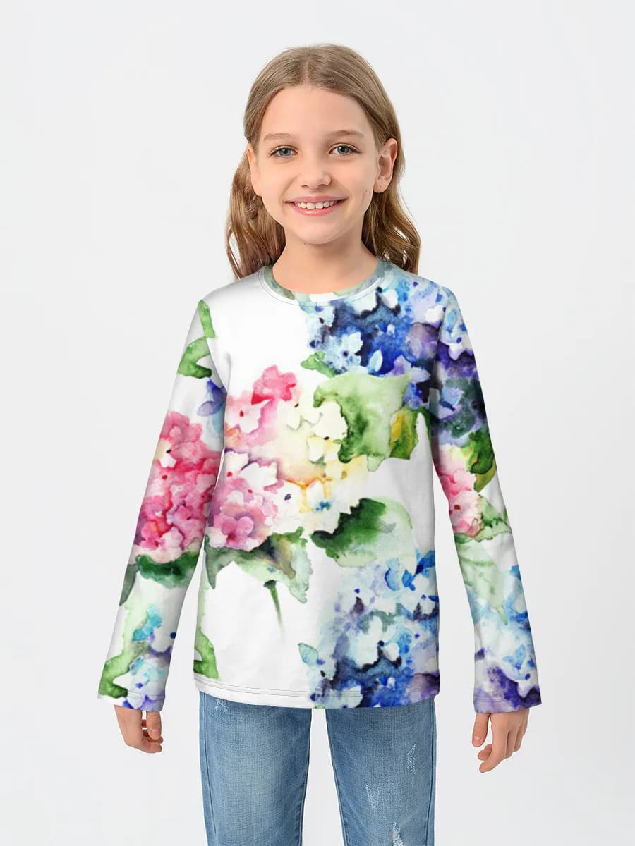 Children's cotton long sleeve shirt