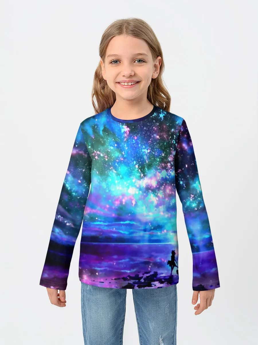 Children's cotton long sleeve shirt