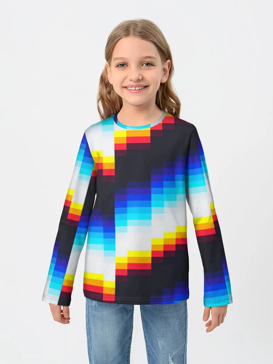 Retro Pixel Chevron Waves
