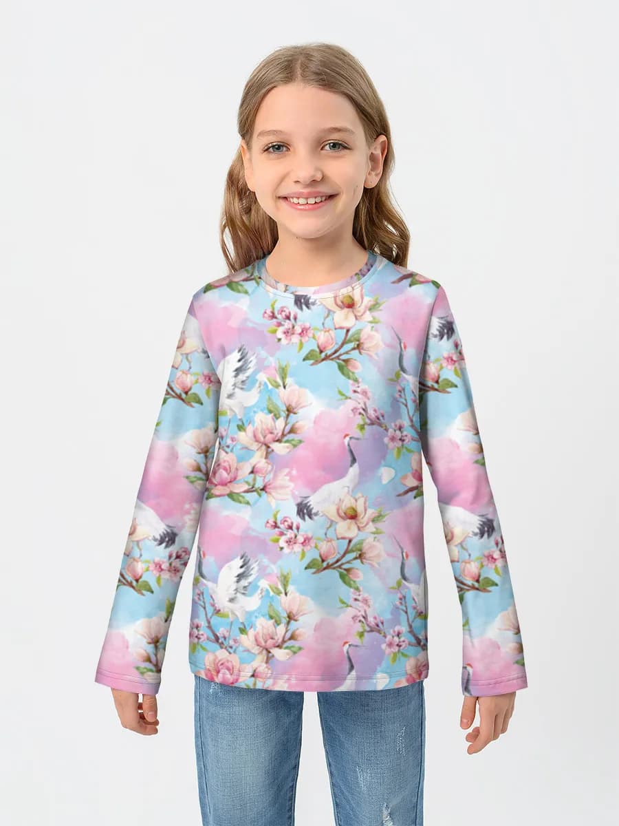 Children's cotton long sleeve shirt