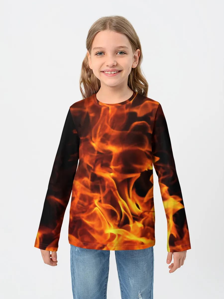 Children's cotton long sleeve shirt