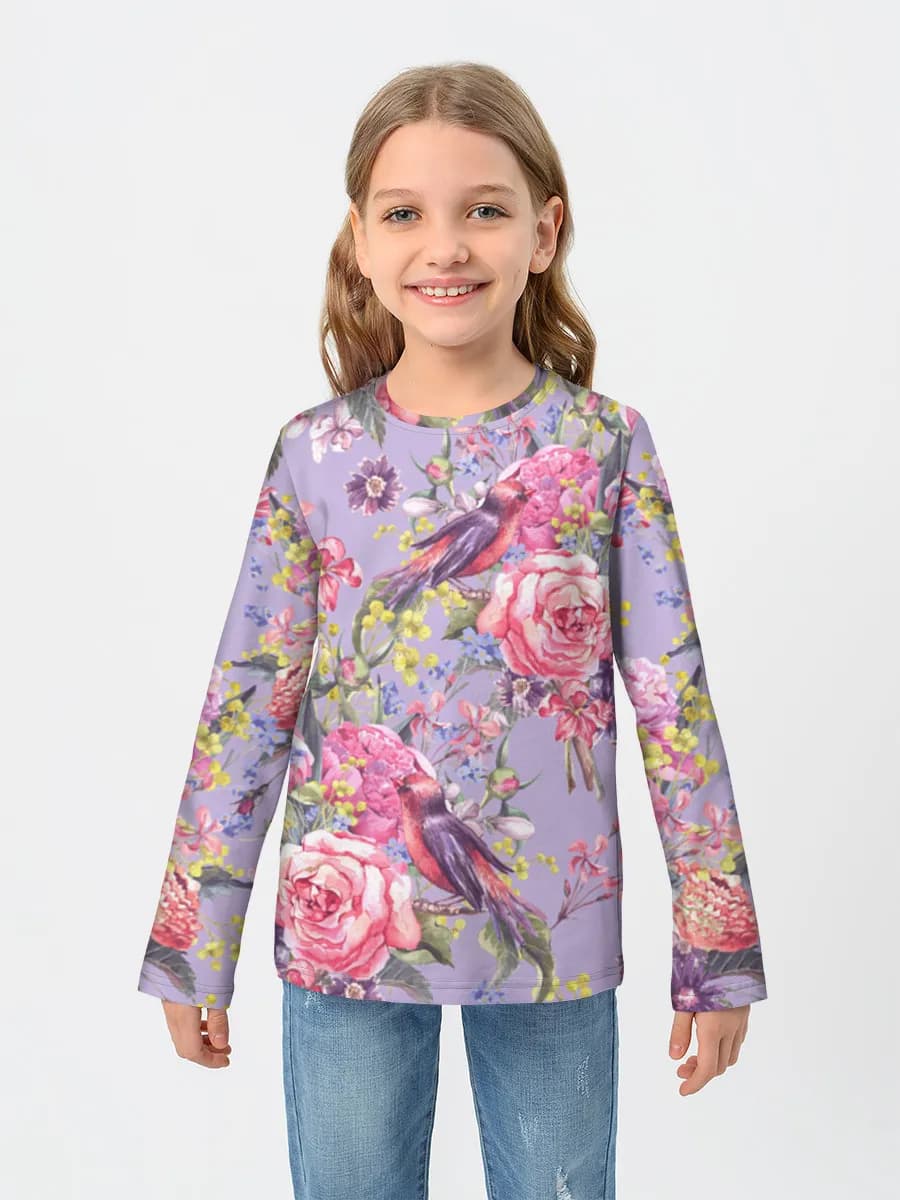 Children's cotton long sleeve shirt