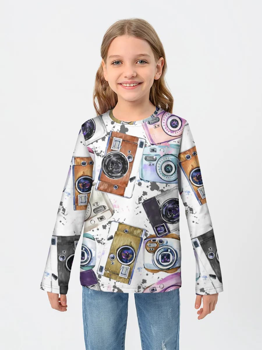 Children's cotton long sleeve shirt