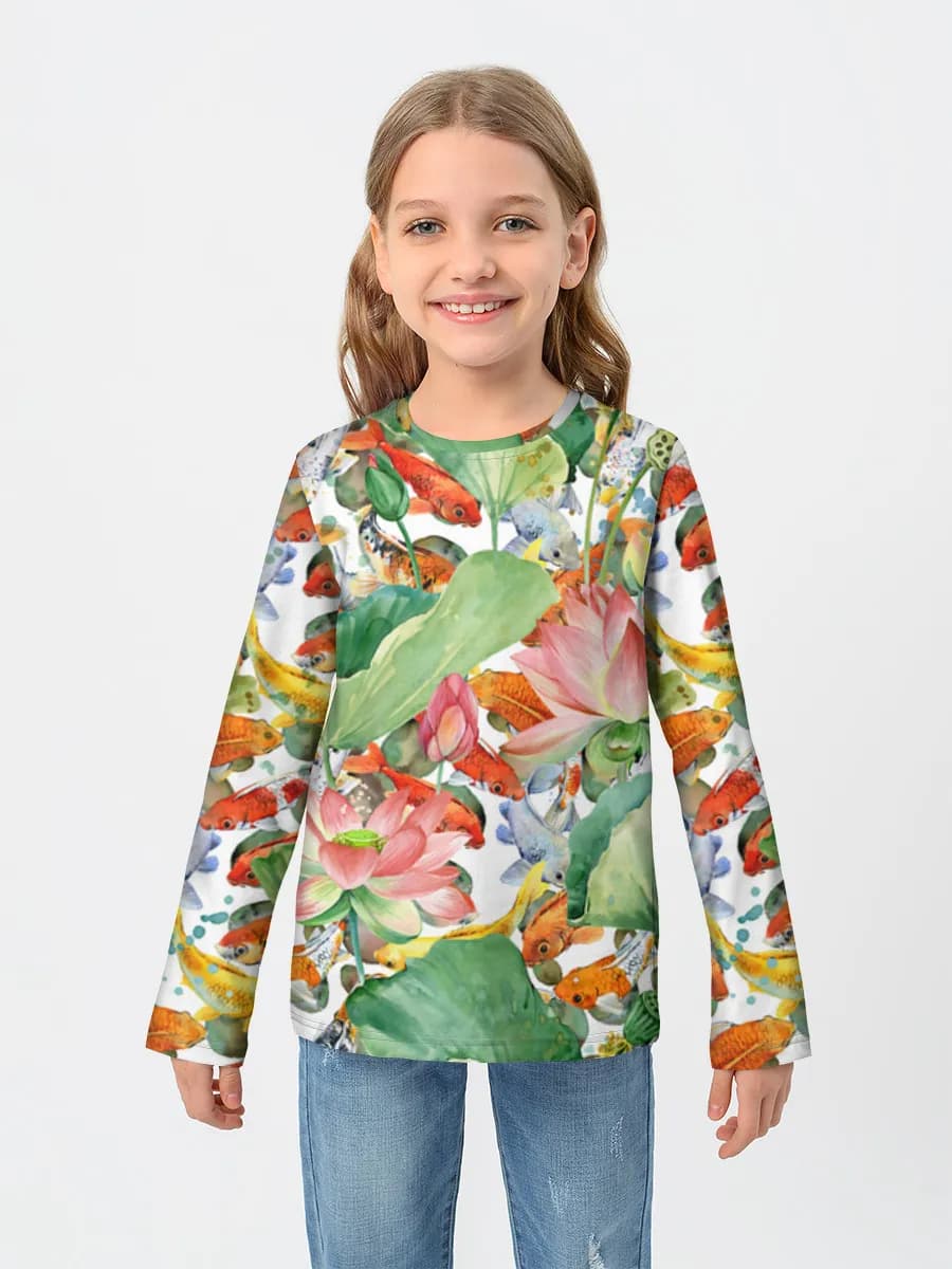 Children's cotton long sleeve shirt