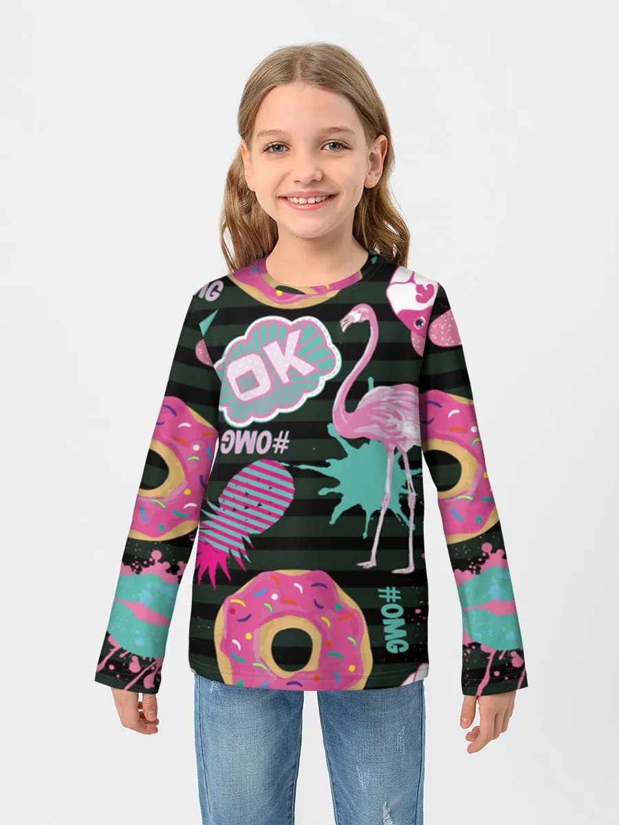 Children's cotton long sleeve shirt