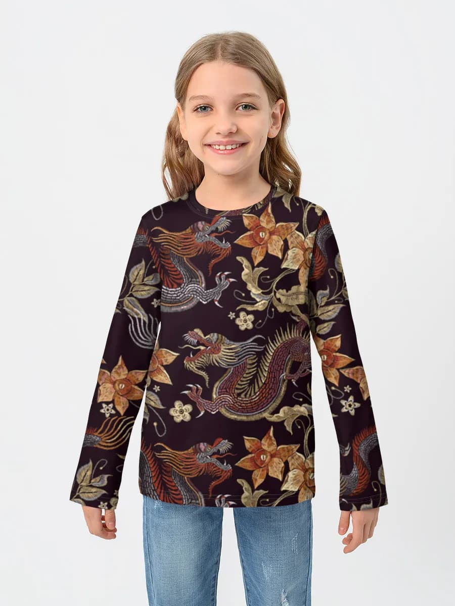Children's cotton long sleeve shirt