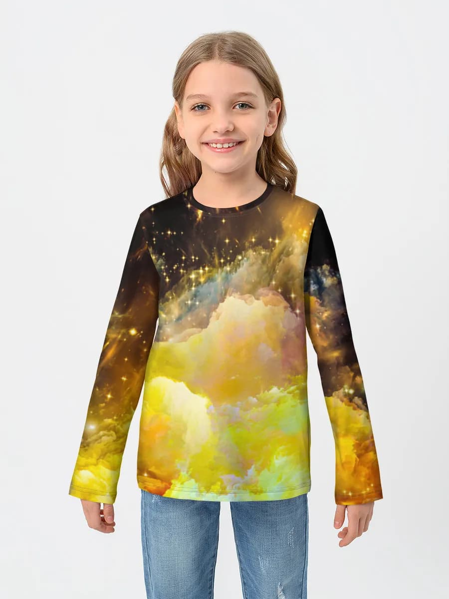 Children's cotton long sleeve shirt