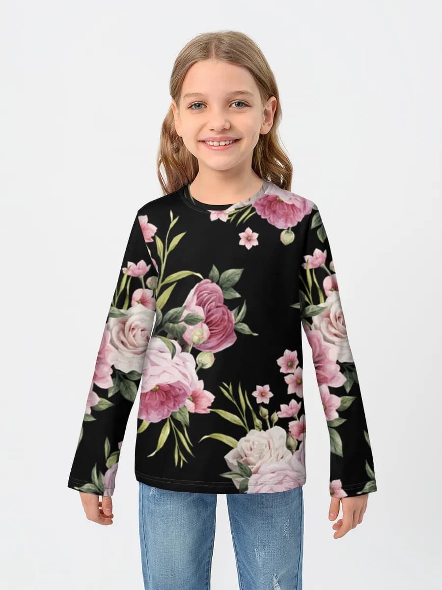 Children's cotton long sleeve shirt
