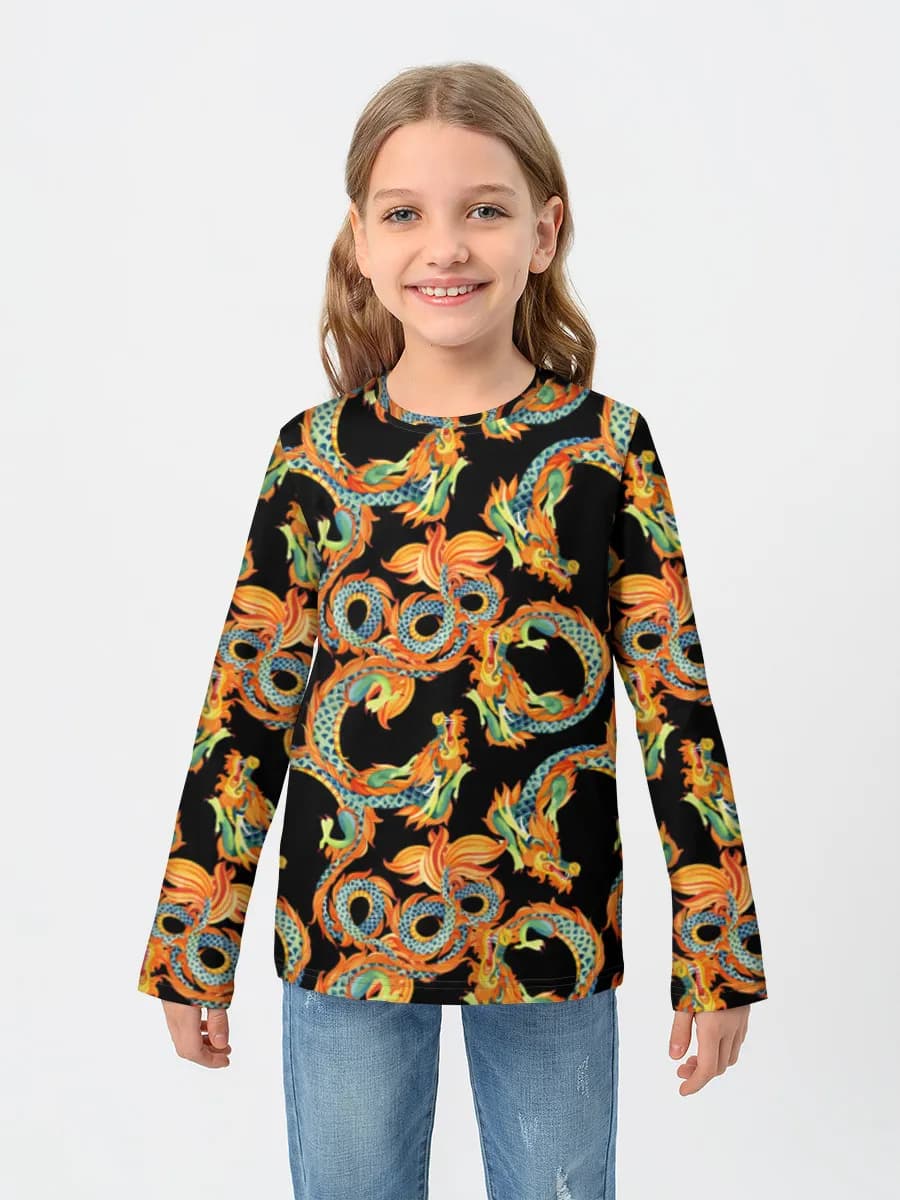 Children's cotton long sleeve shirt