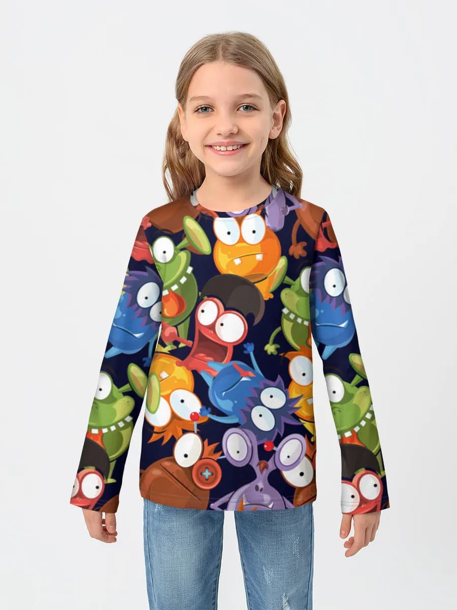 Children's cotton long sleeve shirt