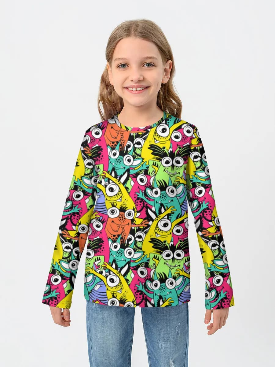 Children's cotton long sleeve shirt