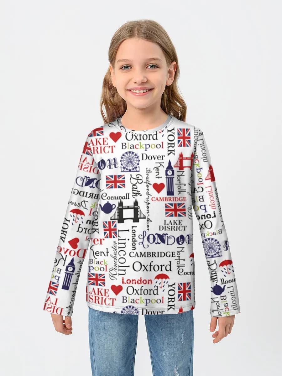 Children's cotton long sleeve shirt