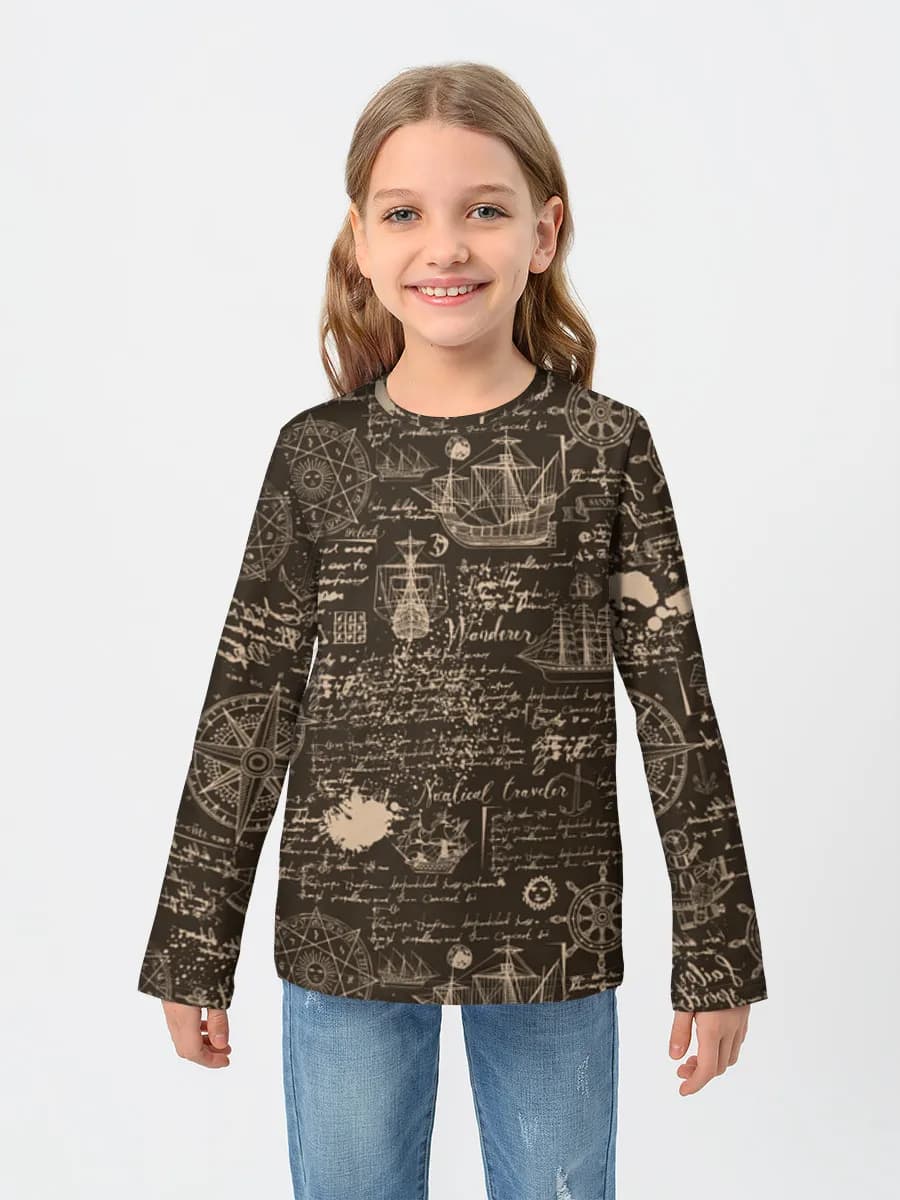 Children's cotton long sleeve shirt