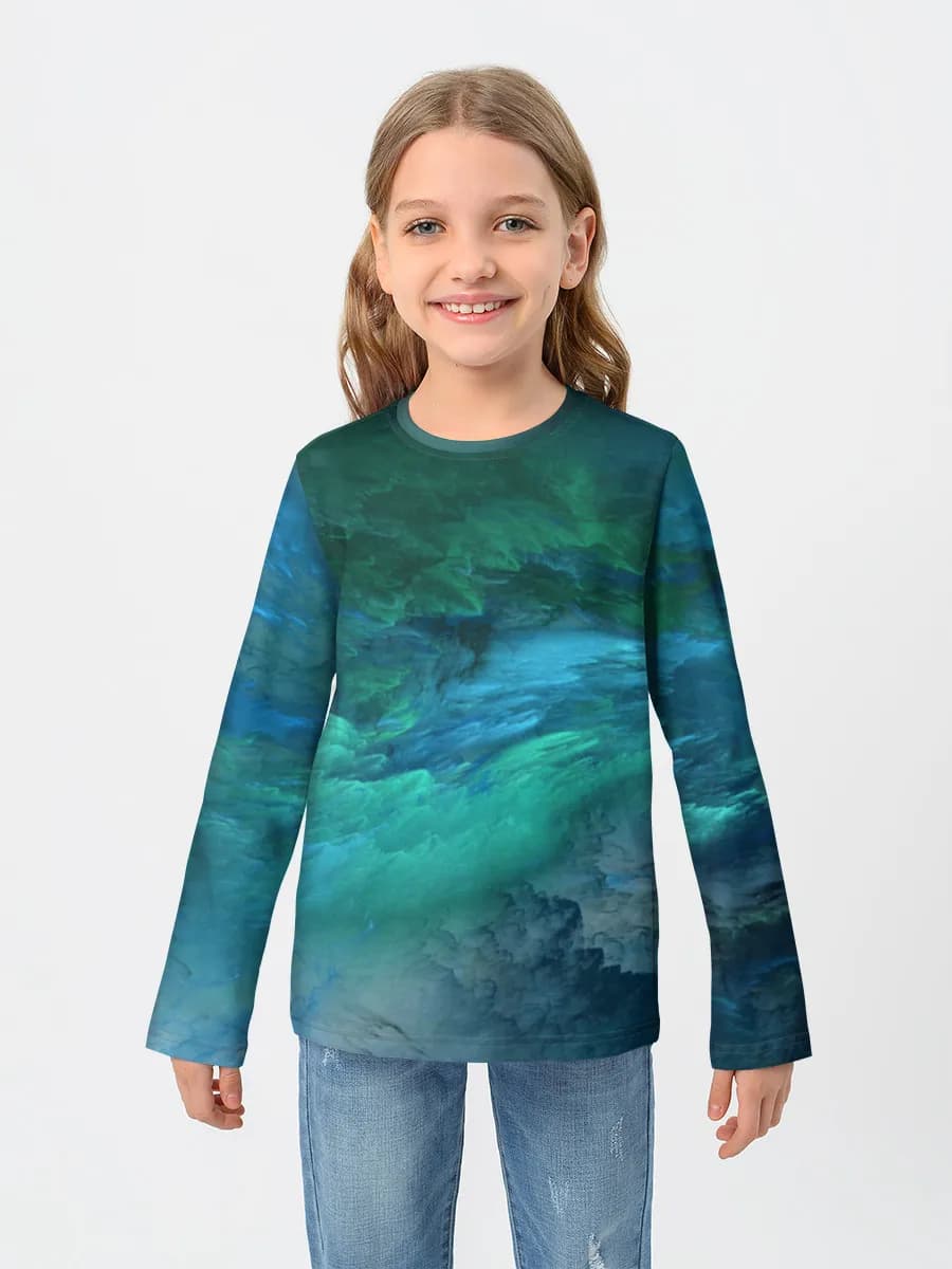 Children's cotton long sleeve shirt