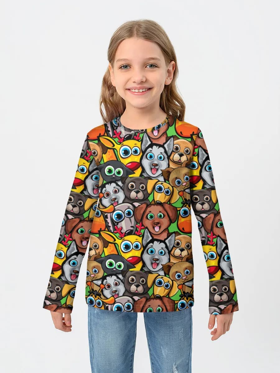 Children's cotton long sleeve shirt