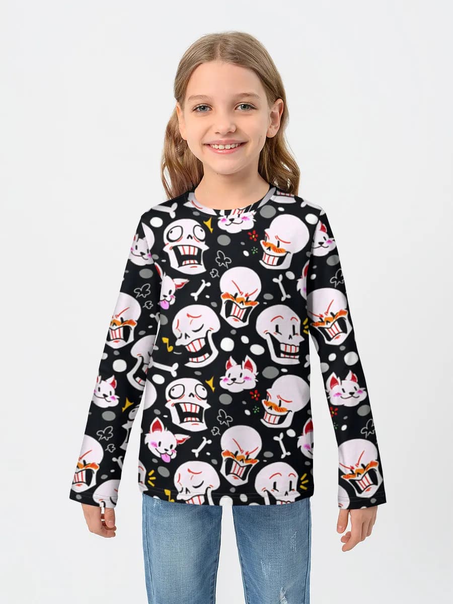 Children's cotton long sleeve shirt
