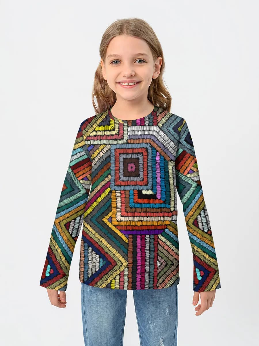 Children's cotton long sleeve shirt