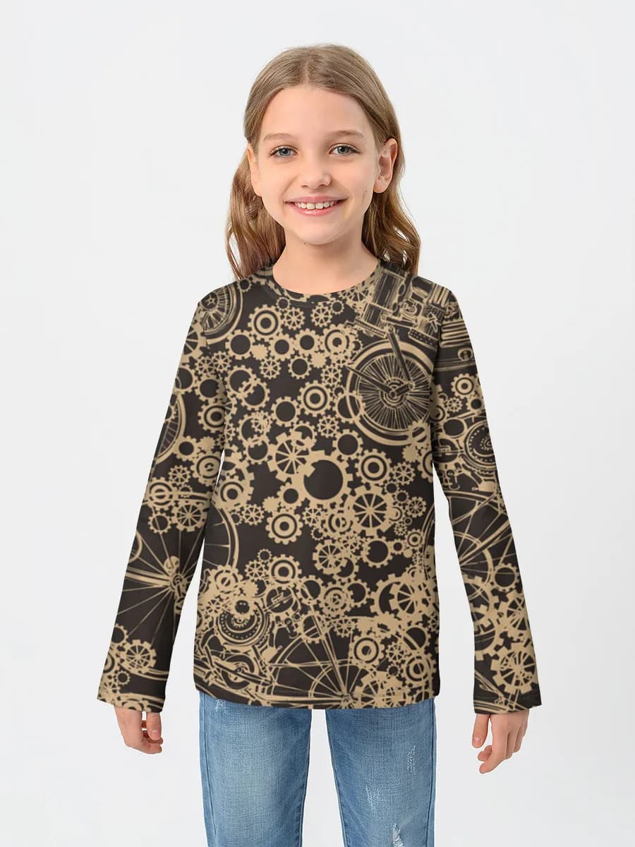 Children's cotton long sleeve shirt