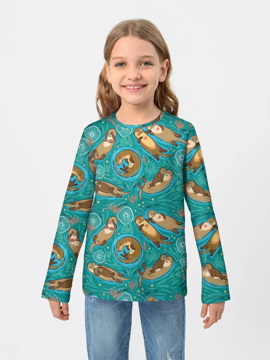 Children's cotton long sleeve shirt