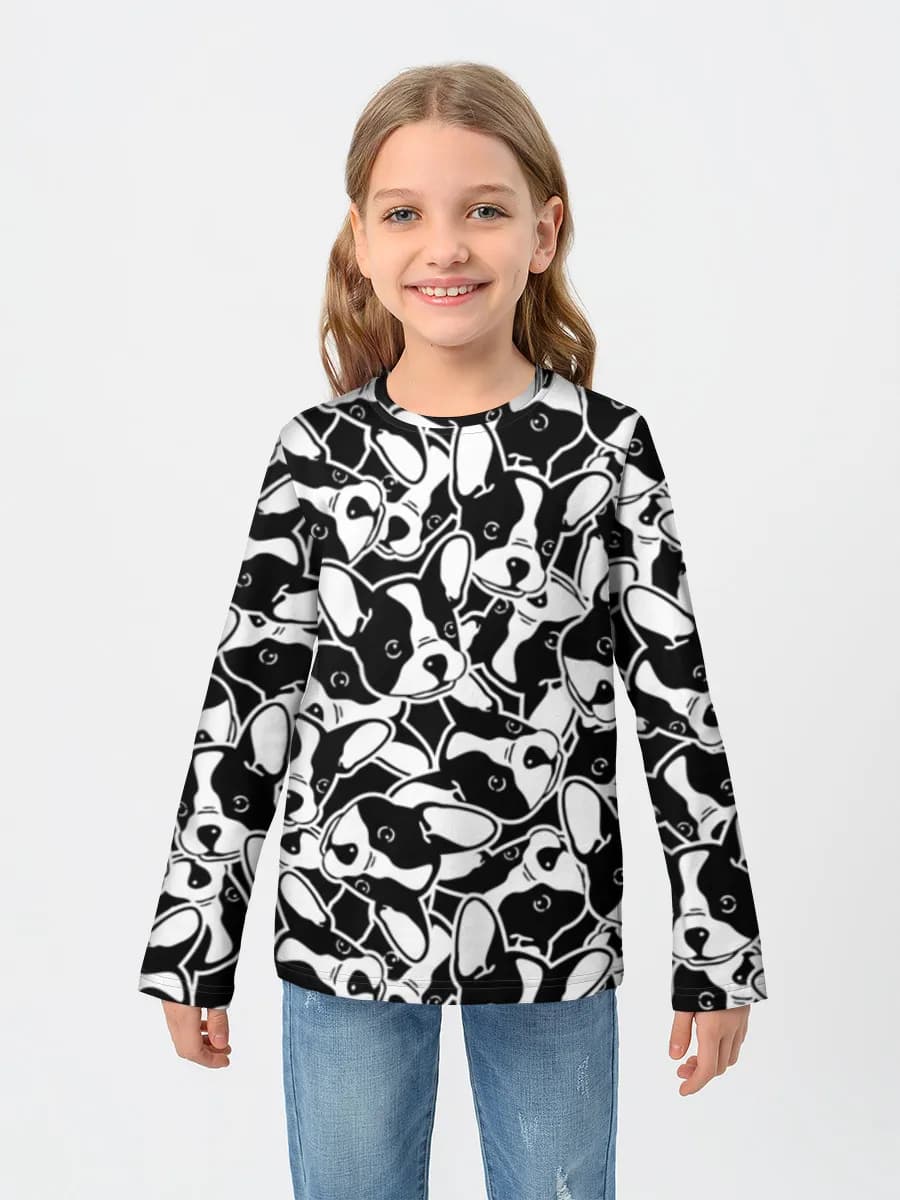 Children's cotton long sleeve shirt
