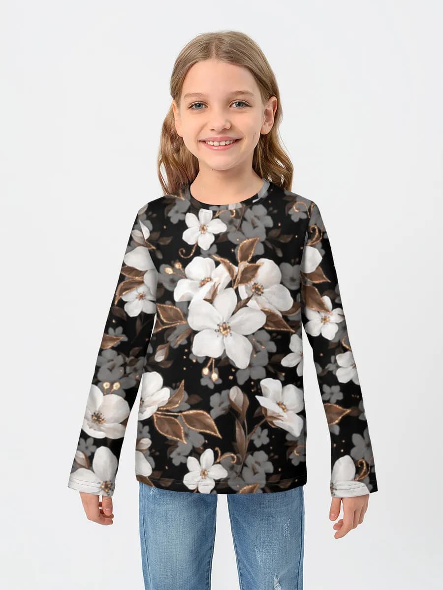 Children's cotton long sleeve shirt