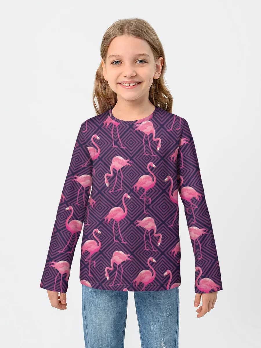 Pink Flamingo Geometric Print