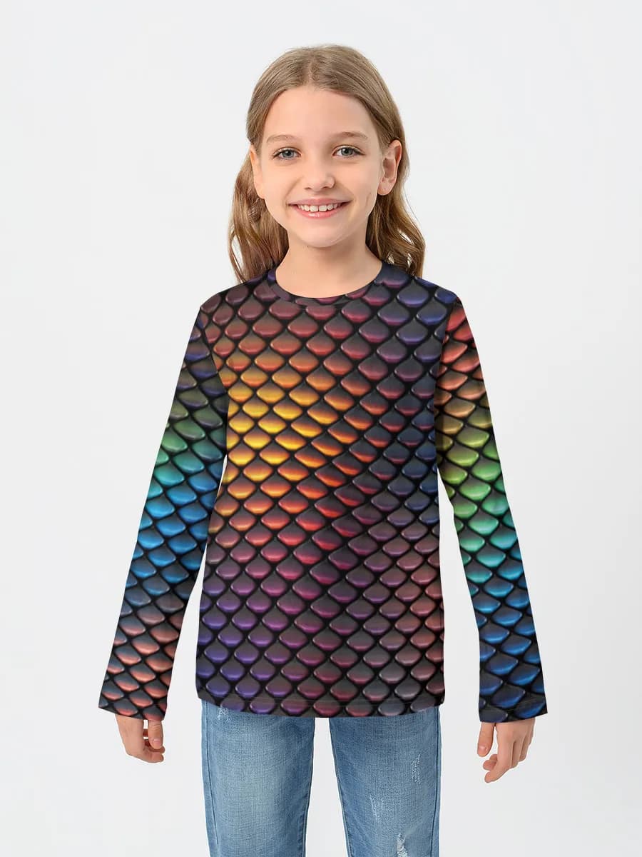 Children's cotton long sleeve shirt
