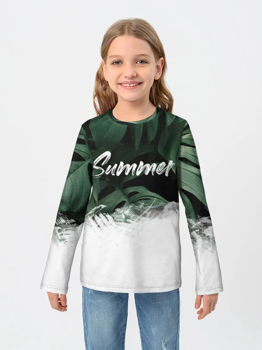 Children's cotton long sleeve shirt