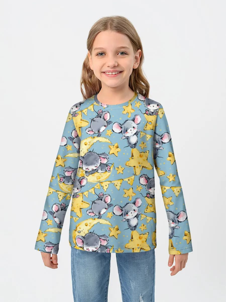 Children's cotton long sleeve shirt