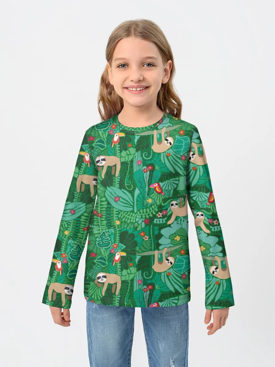 Children's cotton long sleeve shirt