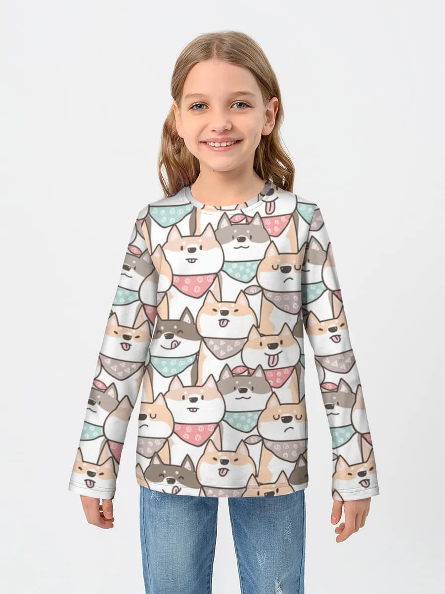 Children's cotton long sleeve shirt