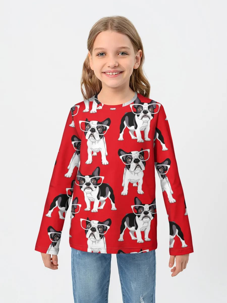 Children's cotton long sleeve shirt