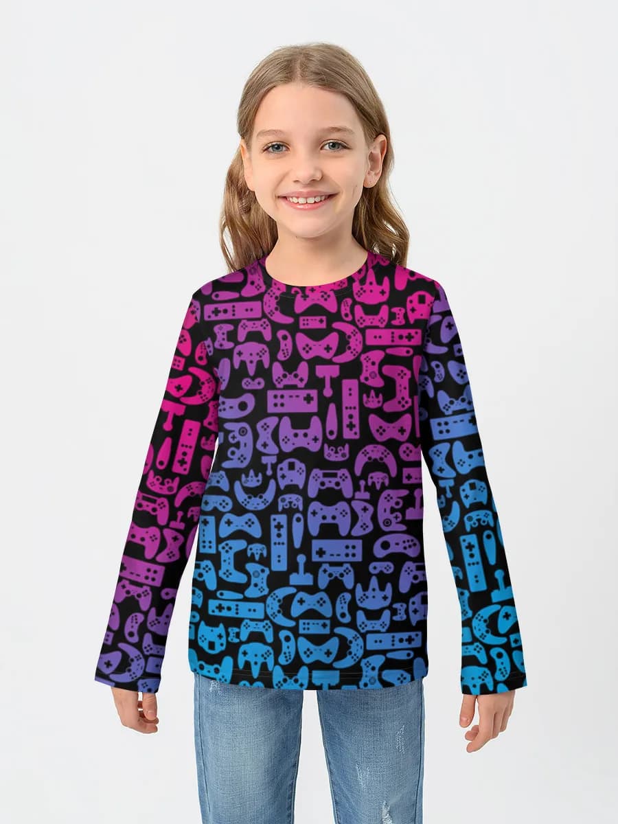Children's cotton long sleeve shirt