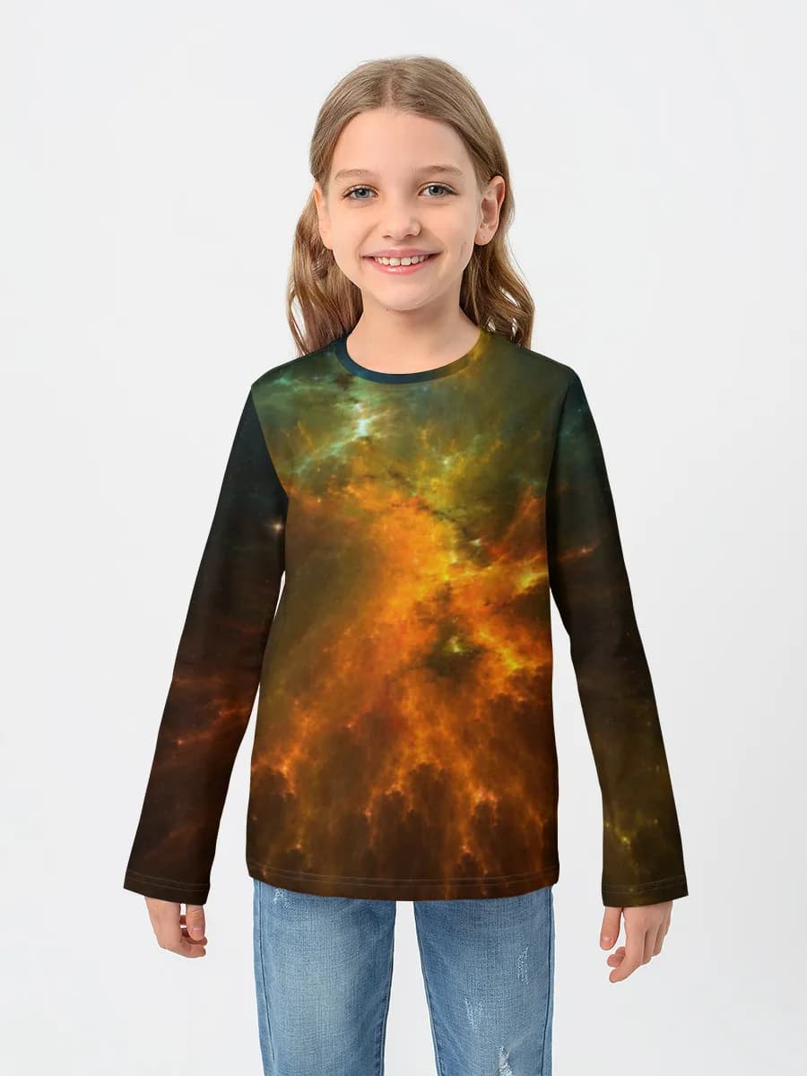 Children's cotton long sleeve shirt