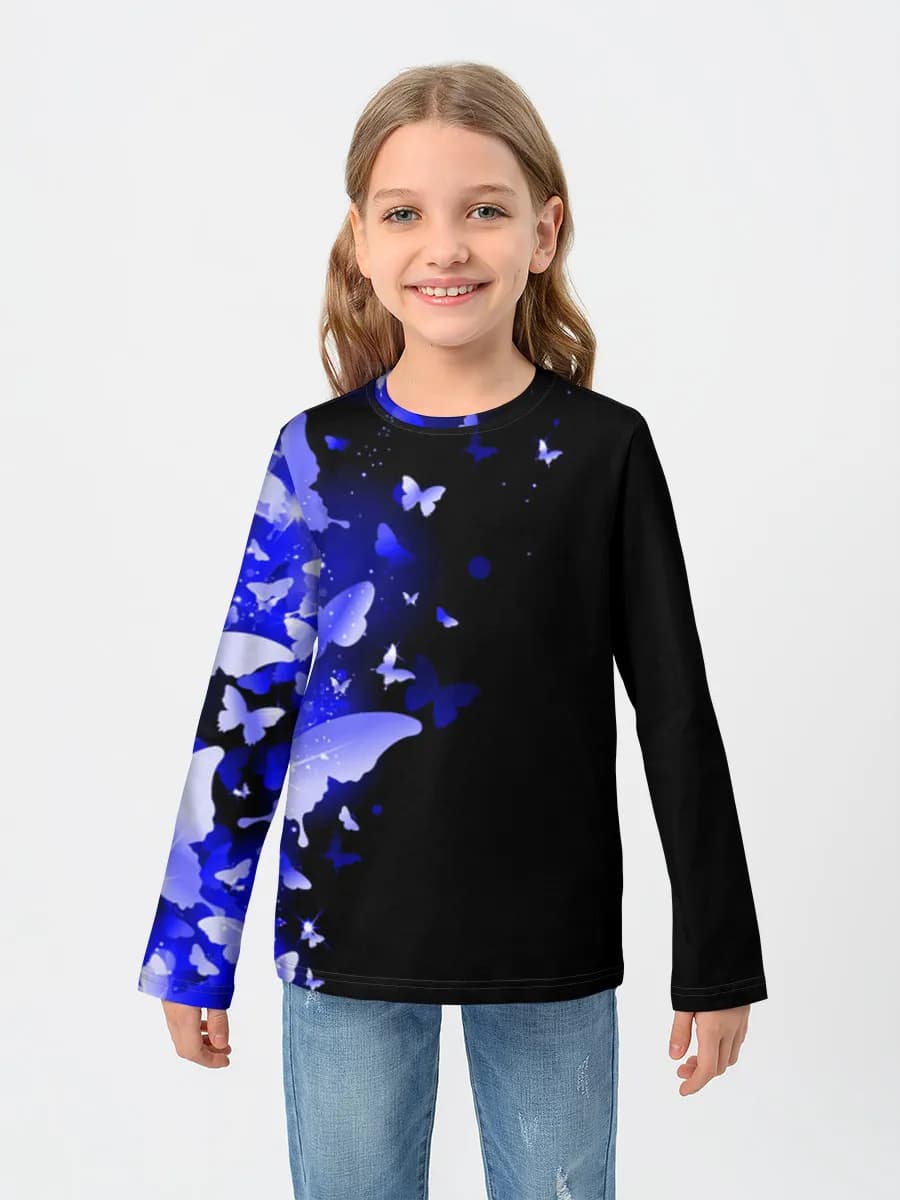 Children's cotton long sleeve shirt