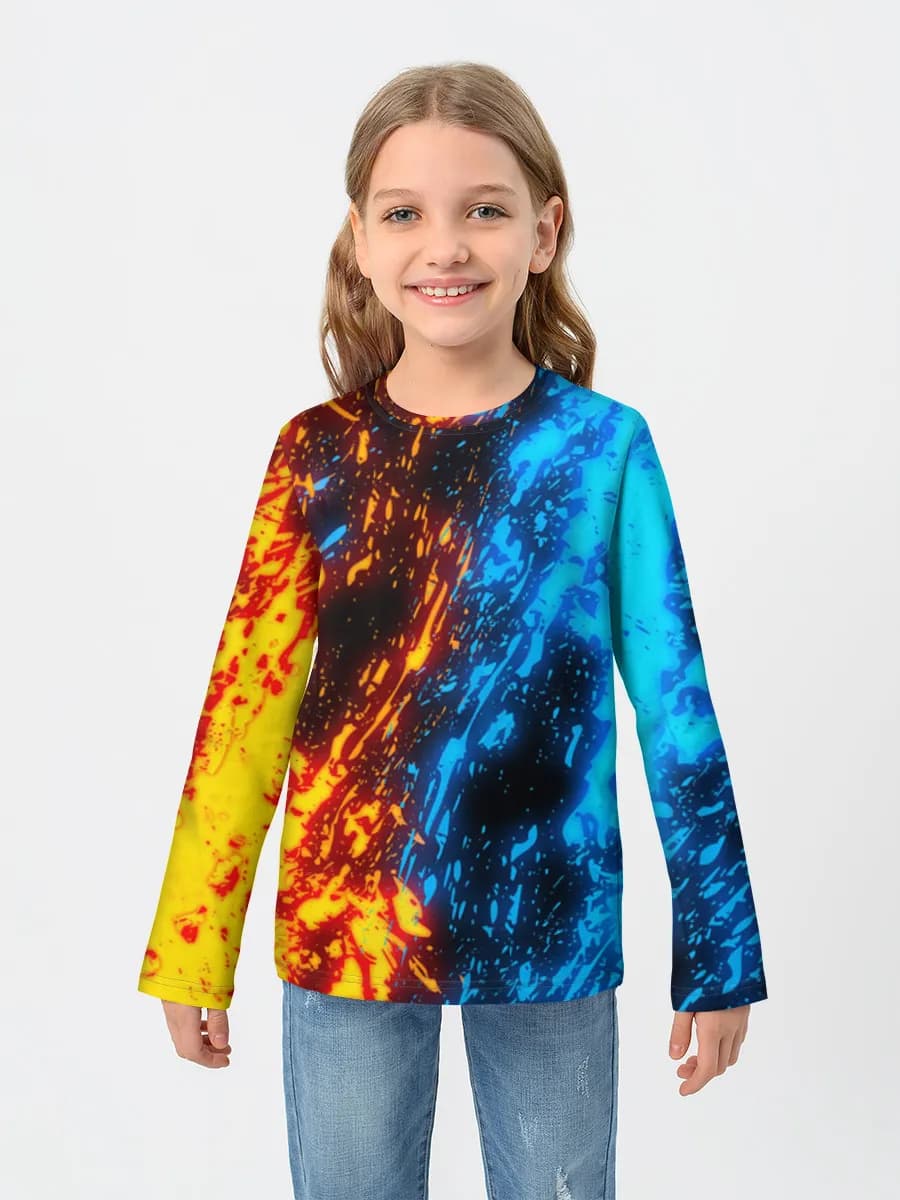 Children's cotton long sleeve shirt
