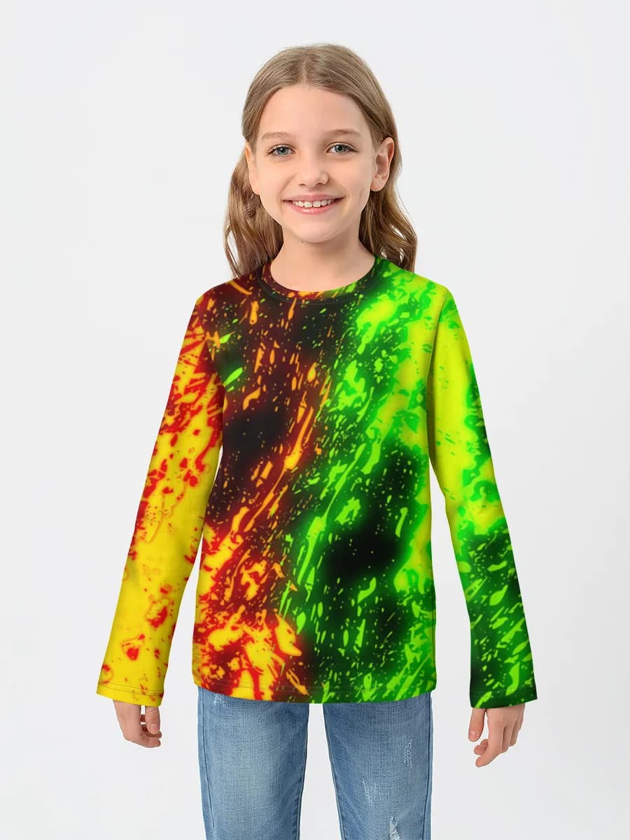 Children's cotton long sleeve shirt