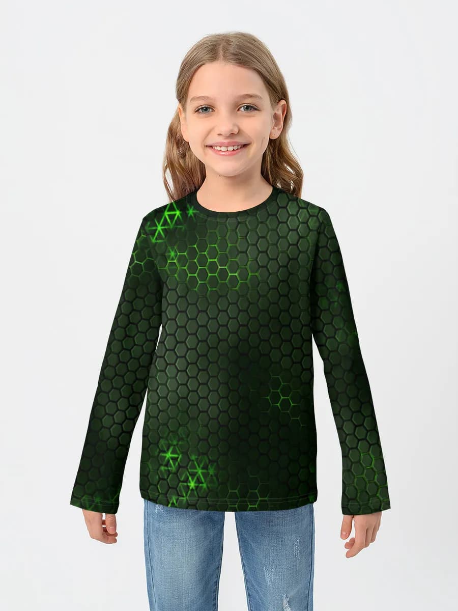 Children's cotton long sleeve shirt
