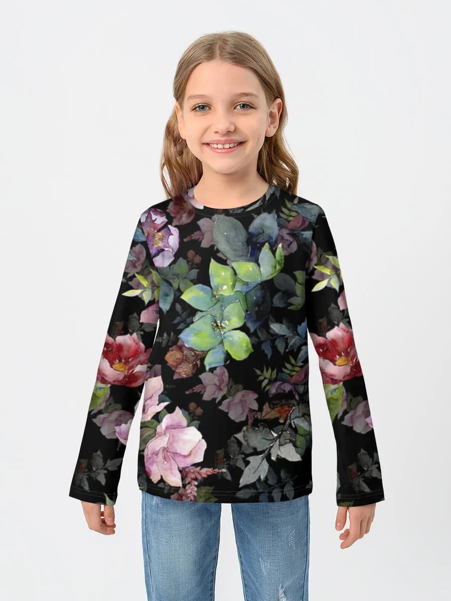 Children's cotton long sleeve shirt