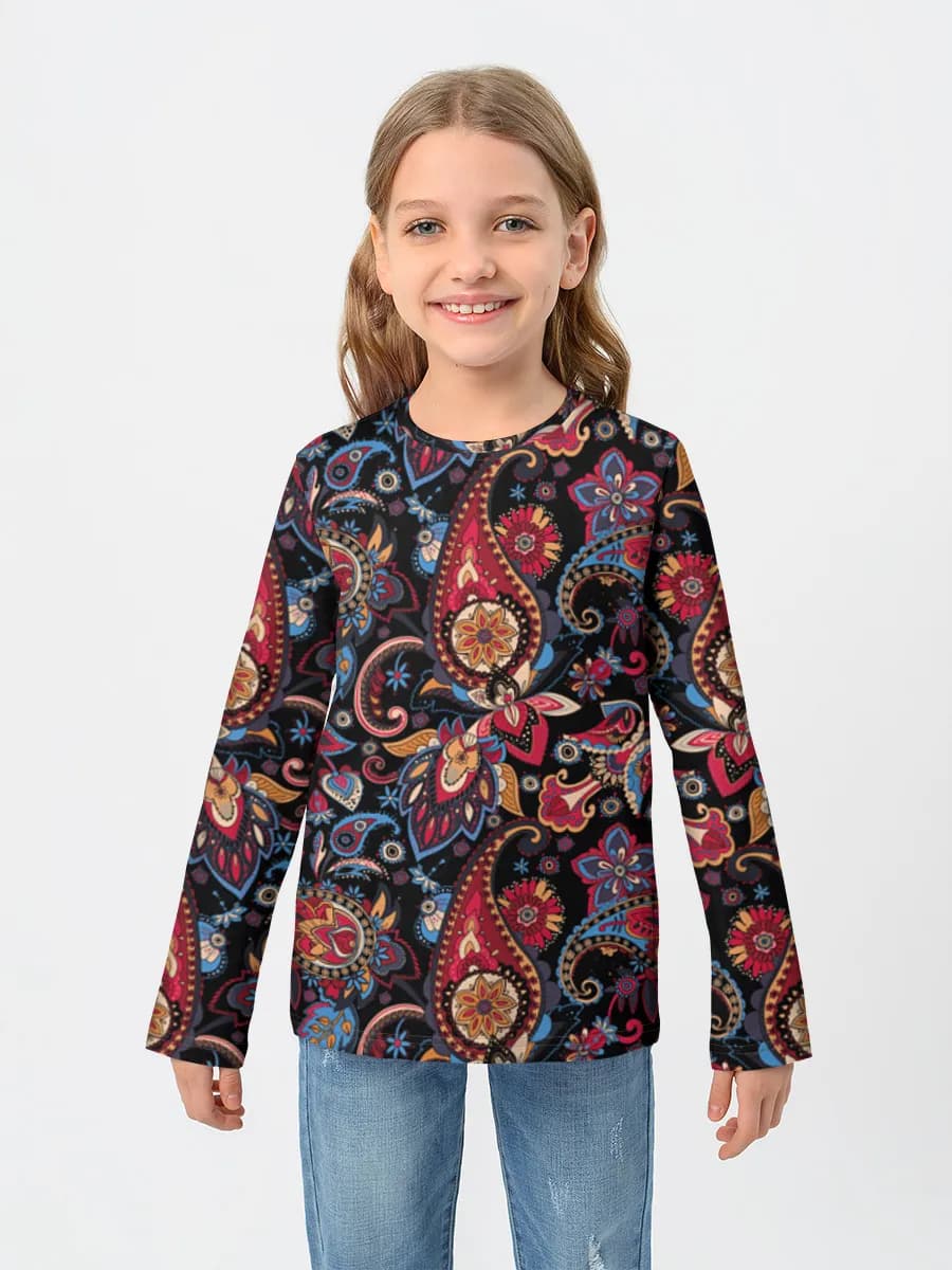 Children's cotton long sleeve shirt