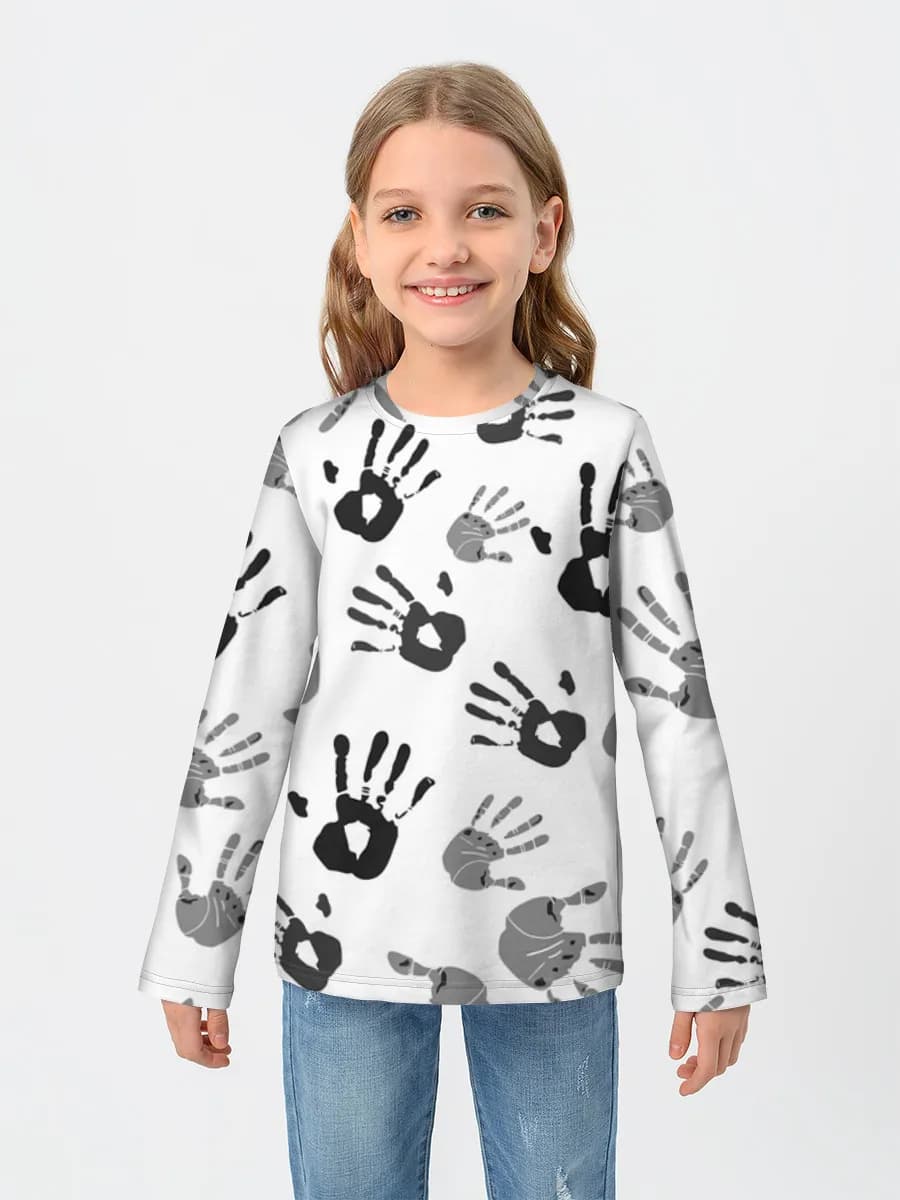 Children's cotton long sleeve shirt